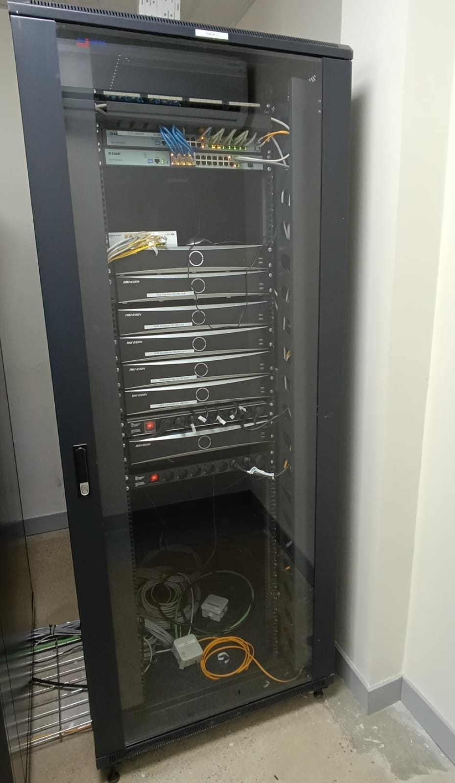 CCTV and surveillance systems rack